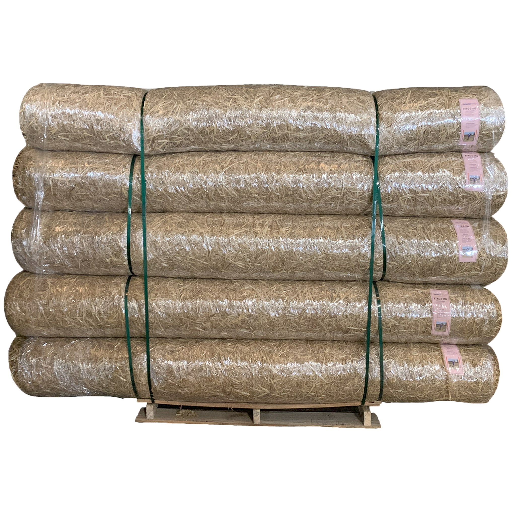Erosion Tech 8'x112.5' Double Net Straw Blanket — priced per each; minimum 25; multiples of 25