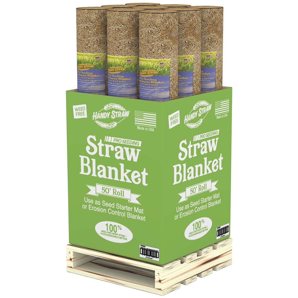 Handy Straw 4x50' Straw Blanket — Single Unit