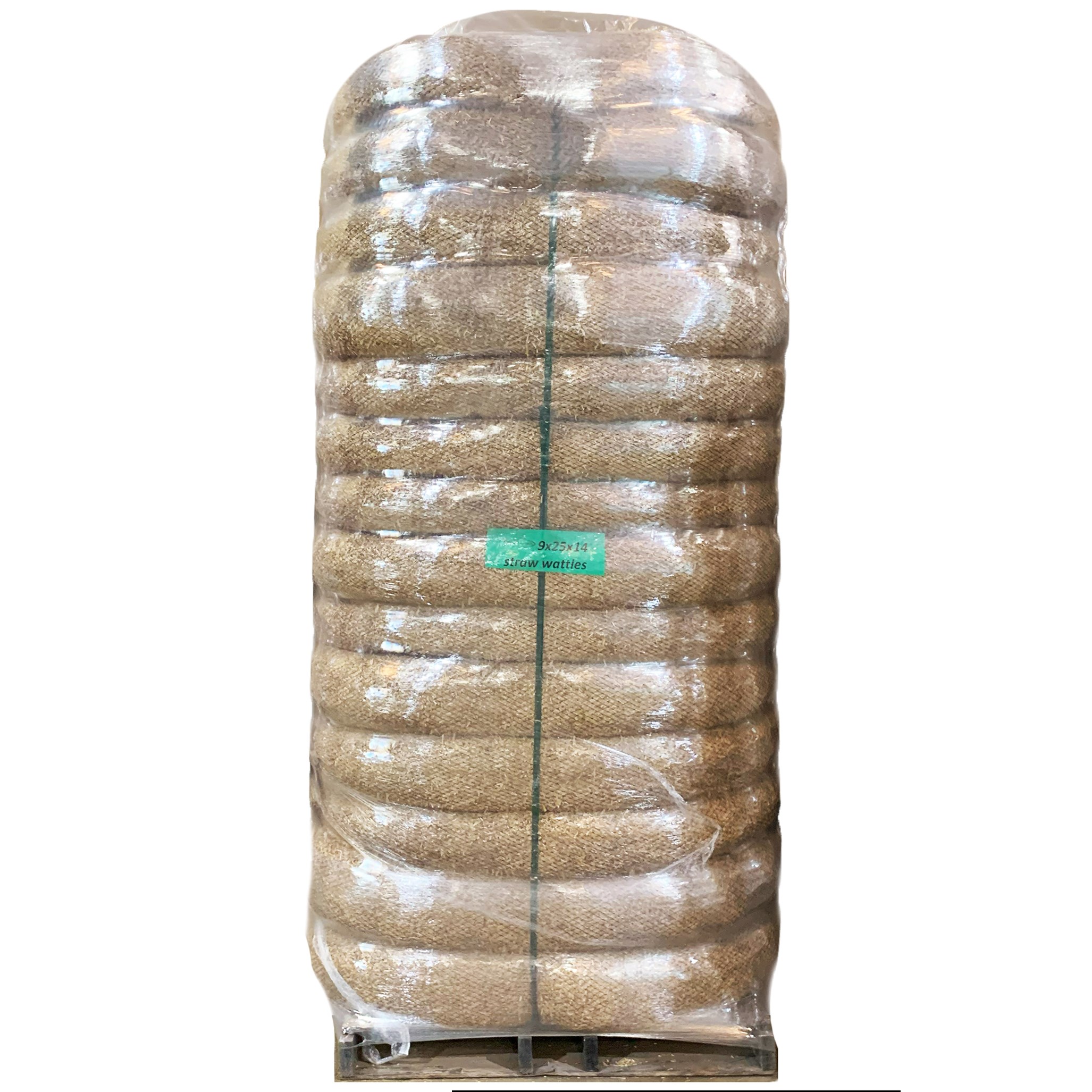Erosion Tech 9"x25' Straw Wattle — priced per each; minimum 14; multiples of 14