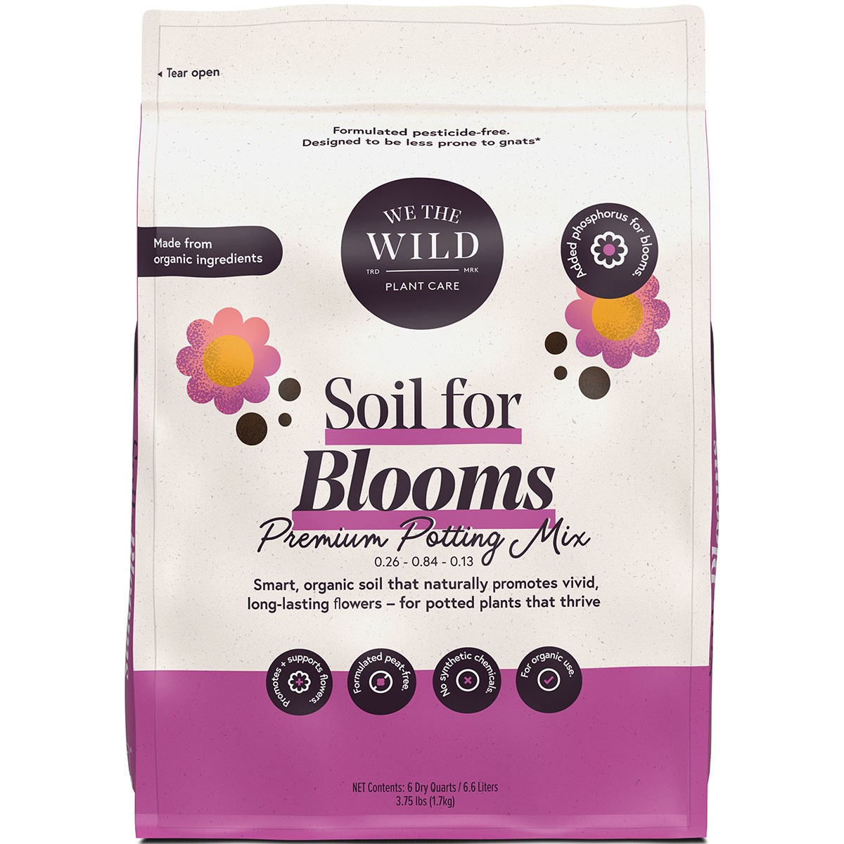 We The Wild 6qt Soil That Blooms Blooming Potting Soil — priced per each; minimum 8; multiples of 8