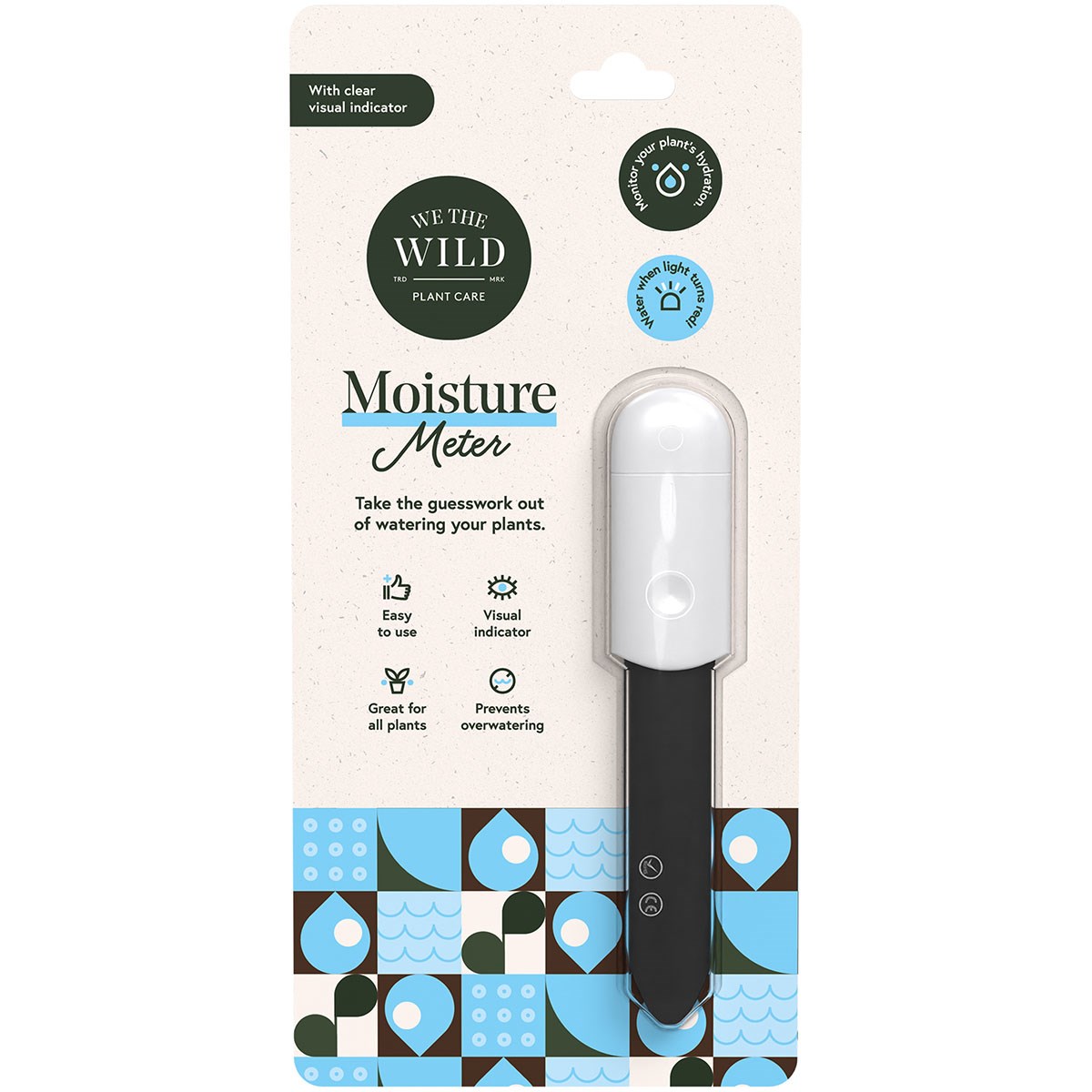 We The Wild Soil Moisture Meter — priced per each; minimum 8; multiples of 8
