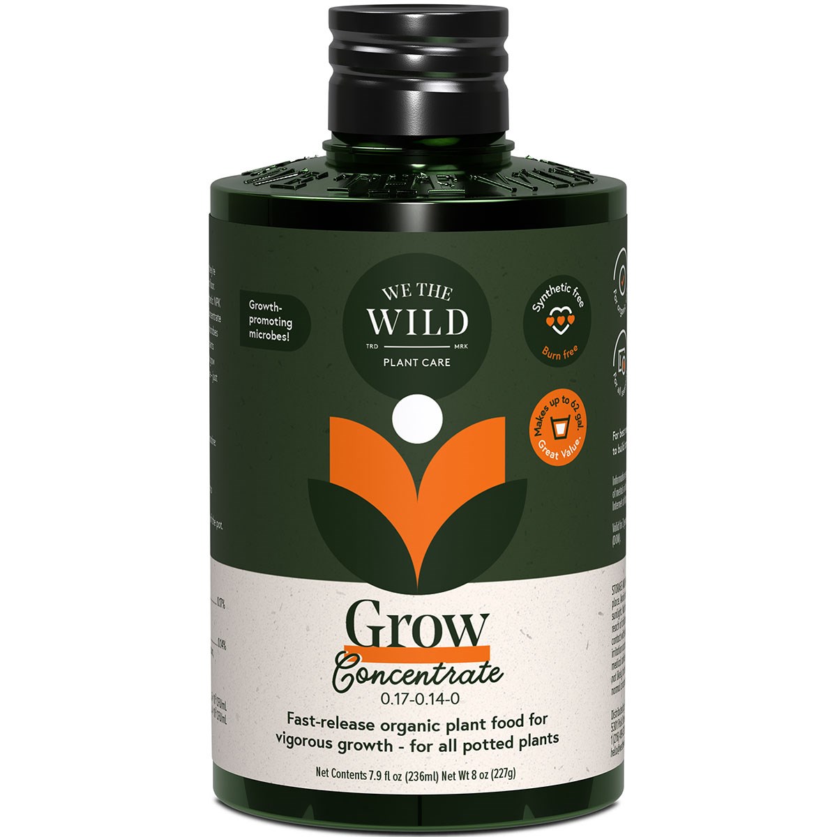 We The Wild 8oz Grow Concentrate Organic Houseplant Food — priced per each; minimum 6; multiples of 6