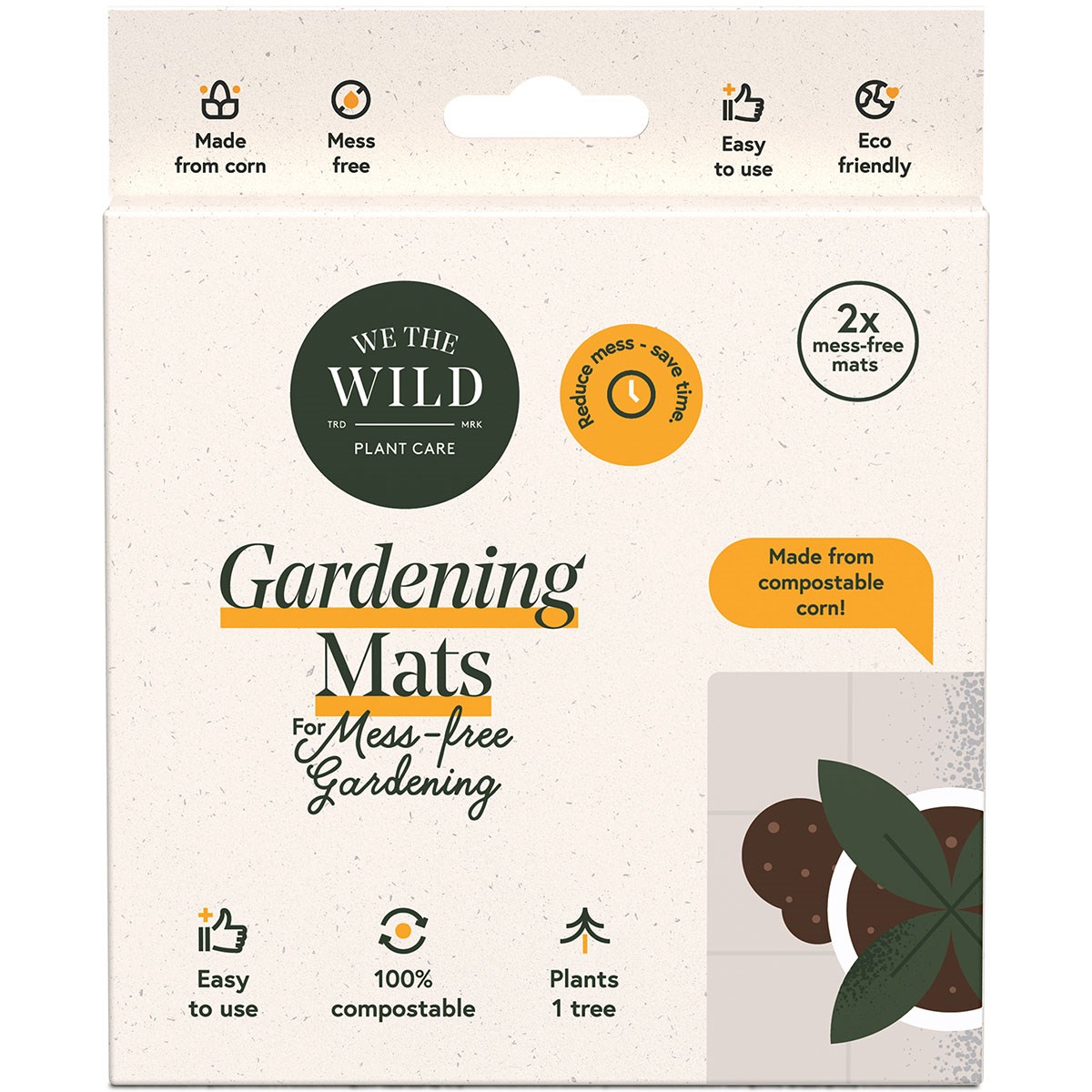 We The Wild 2pc Compostable Potting Mats Gardening Mats