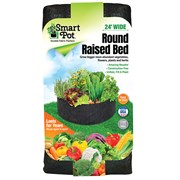 High Caliper Growing Smart Pot 24" Round Raised Bed Black